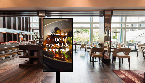 Cartelería digital restaurante
